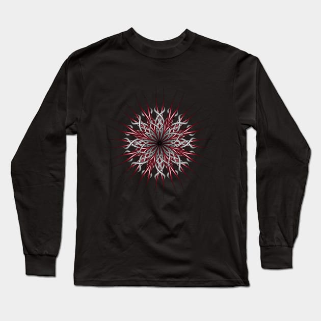 Mandala metal and red Long Sleeve T-Shirt by VanessaGF